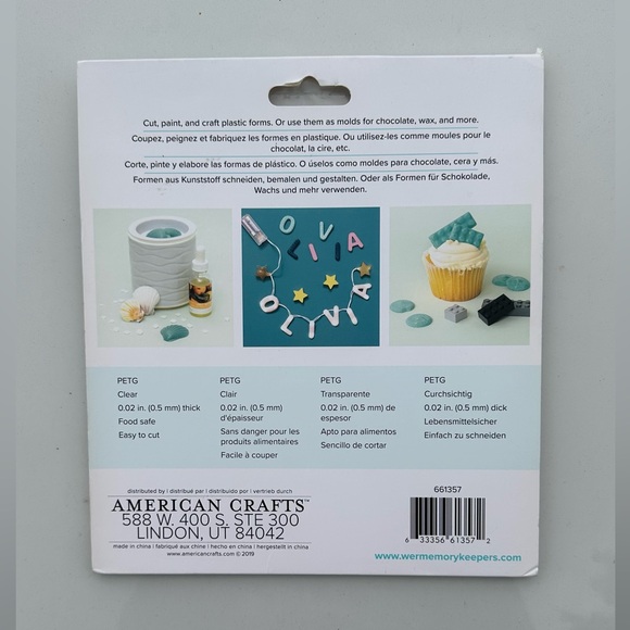 We R Memory Keepers Mold Press Plastic Sheets 6 Pc - Picture 3 of 3